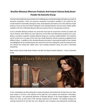 Brazilian Blowout Professional Solution