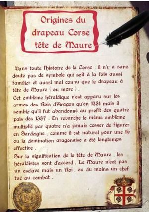 Origines du drapeau corse tête de maure