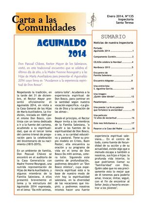 Nº 135 Carta Comunidades Enero de 2014