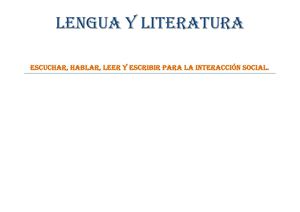 Lengua y Literatura