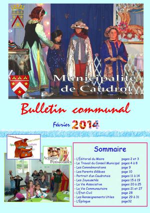 Bulletin Communal CAUDROT Février 2014