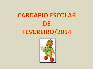 CARDÁPIO-FEVEREIRO