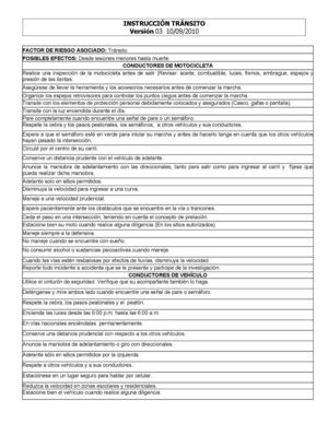 INSTRUCTIVO DE TRANSITO