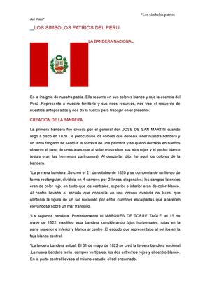 LOS SÍMBOLOS PATRIOS DEL PERÚ 