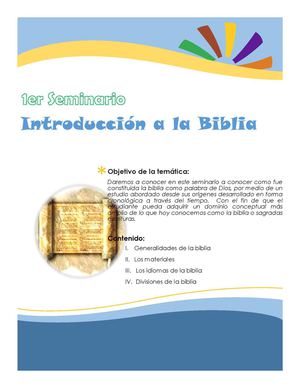 Seminario Introducción a la Biblia