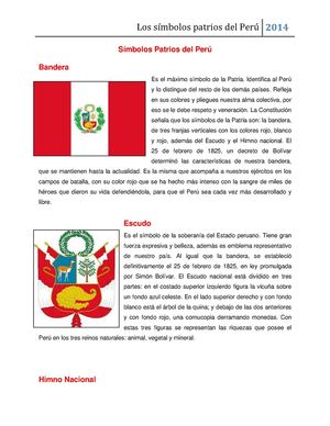 Los Símbolos Patrios del Perú