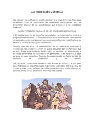 LAS SOCIEDADES MODERNAS