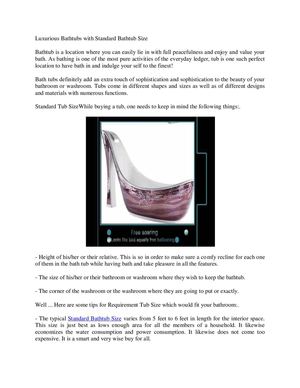 Standard Bathtub Size