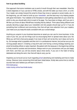 Building a Quality Email List - What You Need to Know