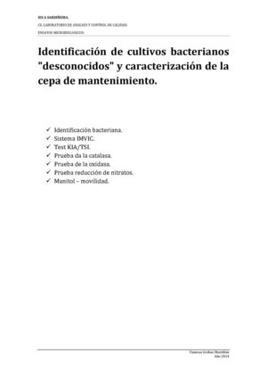 identificación de cultivos bacterianos 