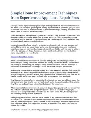 Finding A Great Contractor To Do Your Home Appliance Repair Is Easy
