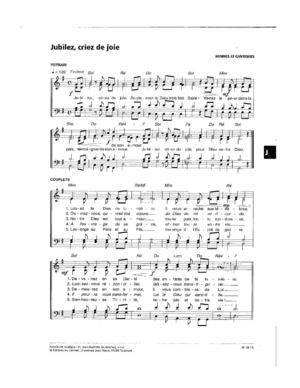 Jubilez criez de joie