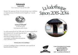 Plaquette de la ludothèque