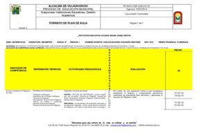 PLAN DE AULA GEOMETRÍA 8 PRIMER Y SEGUNDO PERIODO --- 2014