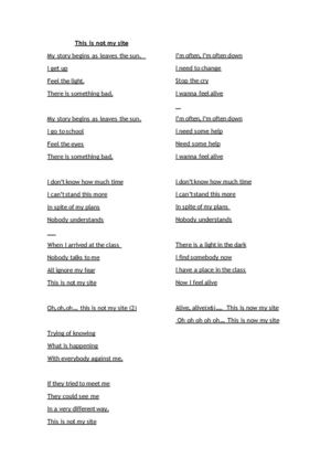SSC1314 LYRICS Salesians Terrassa 4C_This Is Not My Site