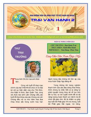 Trại Vạn Hạnh 2 Hải Ngoại - Bản tin số 1