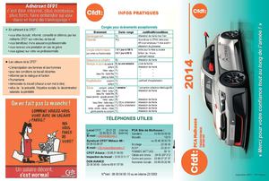 Calendrier CFDT PSA Mulhouse 2014