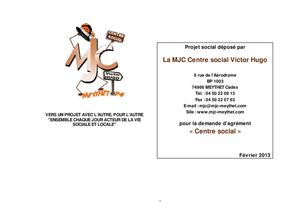 Projet social de la MJC Centre social Victor Hugo - Meythet