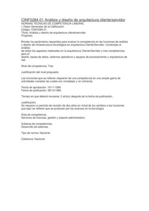 Análisis y diseño de arquitectura cliente/servidor