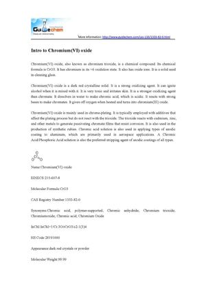 Intro to Chromium(VI) oxide