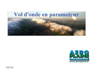 2014 Vol d'onde en paramoteur à Kanfen