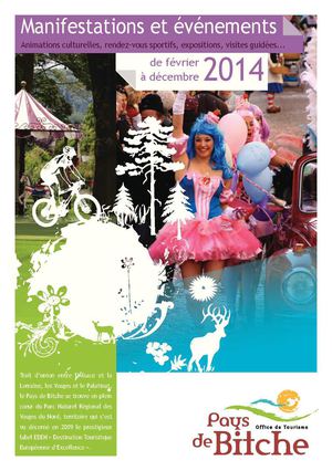 Calendrier des animations 2014 au Pays de Bitche