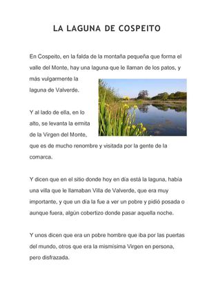 La leyenda de "La laguna de Cospeito"