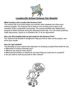 Loudonville Science Fair Booklet