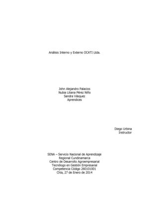 Análisis Interno y Externo