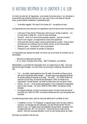 La veritable història de la Caputxeta i el Llop