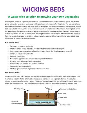 Wicking Bed Gardening: A Water Wise Solution to Growing Own Vegetables