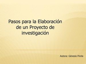 Calaméo - PASOS PARA LA ELABORACIÓN DE UN PROYECTO DE INVESTIGACIÓN