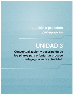 Unidad 3 Induccion a procesos pedagogicos