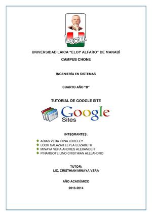 TUTORIAL DE GOOGLE SITES