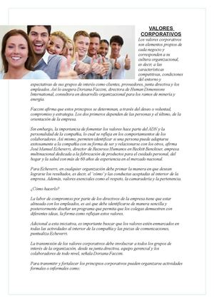 VALORES CORPORATIVOS