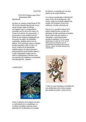 cuento de quetzalcoatl