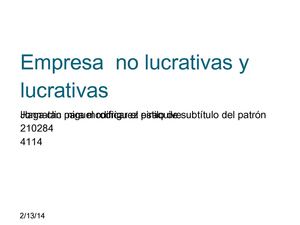empresas lucrativas y no lucrativas