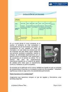 Definiciones y concepto de CALIDAD