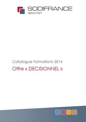 Sodifrance - Catalogue de formation "décisionnel"