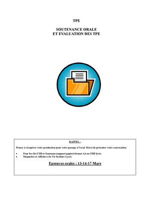 TPE : Quelques conseils pour votre soutenance orale