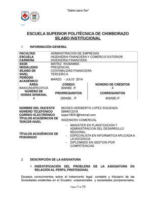 silabo de contabilidad financiera