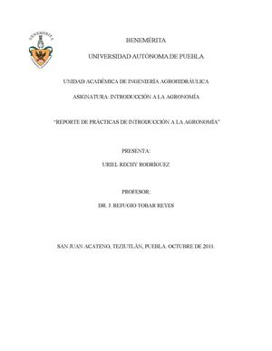 Reporte de practica de agronomía 