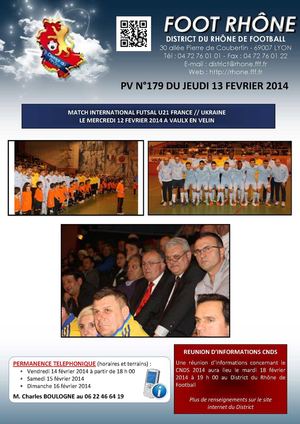 PV 179 du jeudi 13 février 2014