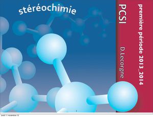 diaporama du chapitre : configuration des molécules