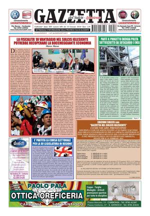 Gazzetta del Sulcis Iglesiente N° 658 del 16 Gennaio 2014