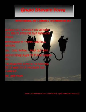 REVISTA LITERARIA DEL GRUPO VOCES Año 1, Número 6, 14 febrero 2014