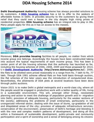 DDA Housing Scheme 2014