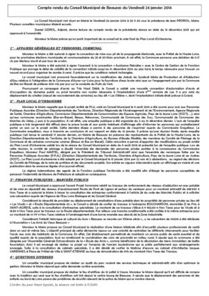 Séance du 24 janvier