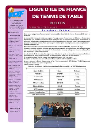 Bulletin Février 2014 Formation - Technique