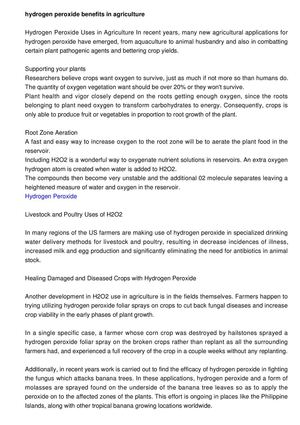 Hydrogen peroxide benefits in gardening